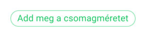 Add meg a csomagméretet címke